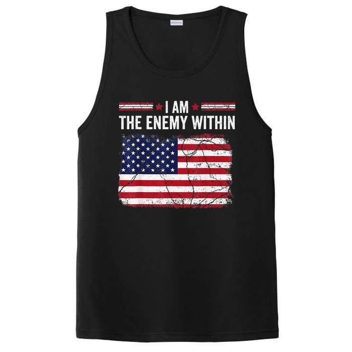 I Am The Enemy Within Funny Presidential Election 2024 PosiCharge Competitor Tank