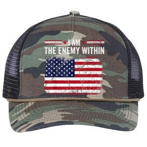 I Am The Enemy Within Funny Presidential Election 2024 Retro Rope Trucker Hat Cap