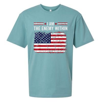 I Am The Enemy Within Funny Presidential Election 2024 Sueded Cloud Jersey T-Shirt