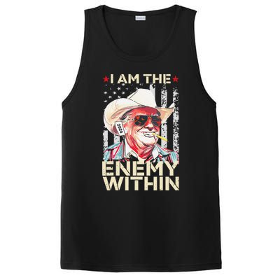 I Am The Enemy Within Funny Trump Cowboy Election Vote 2024 PosiCharge Competitor Tank