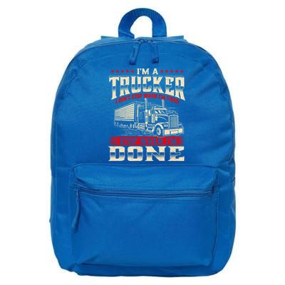 I'm A Trucker Great Gift Semi Truck Driver Big Rig Trucking Trucks Gift 16 in Basic Backpack