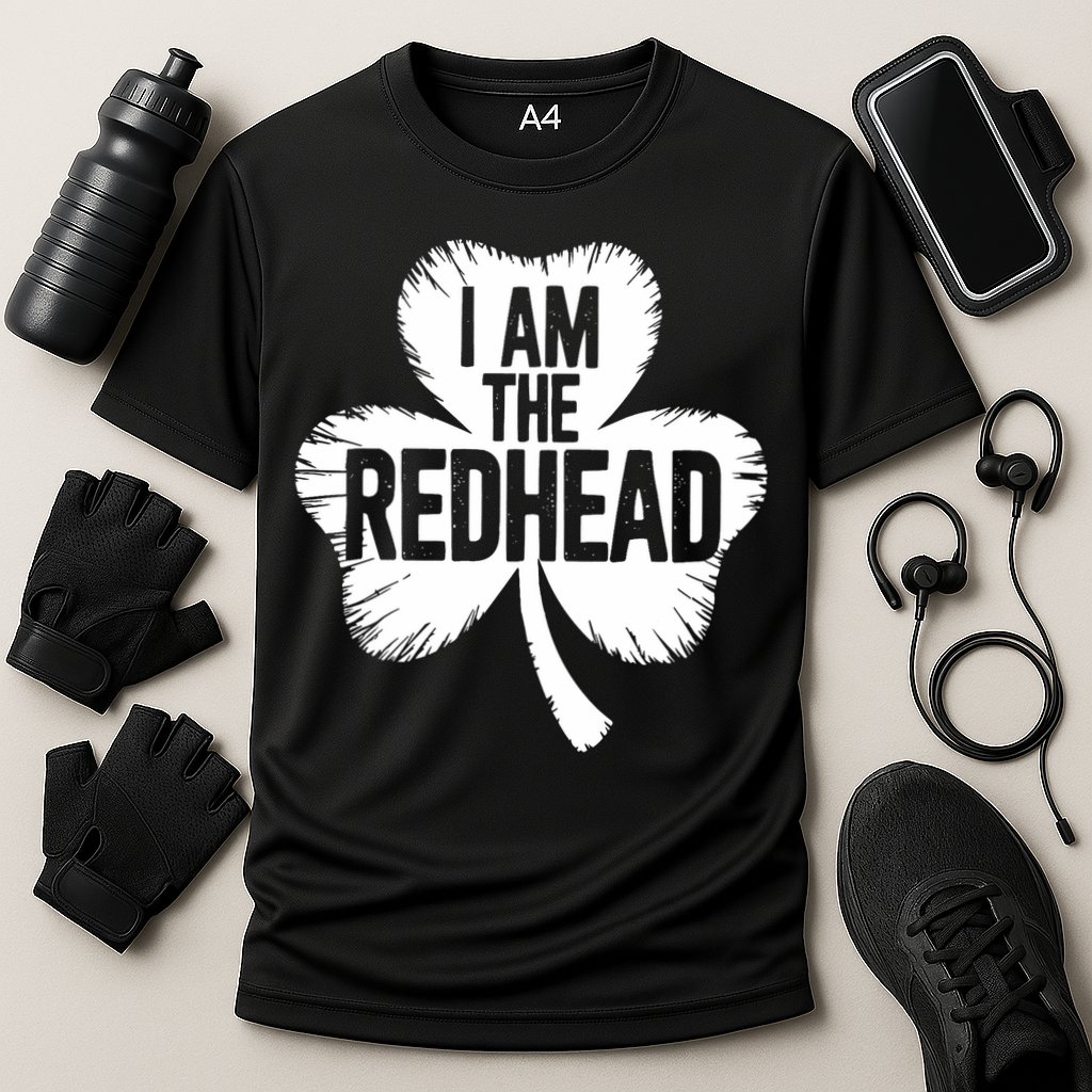 I Am The Redhead St Patricks Day Cooling Performance Crew T-Shirt