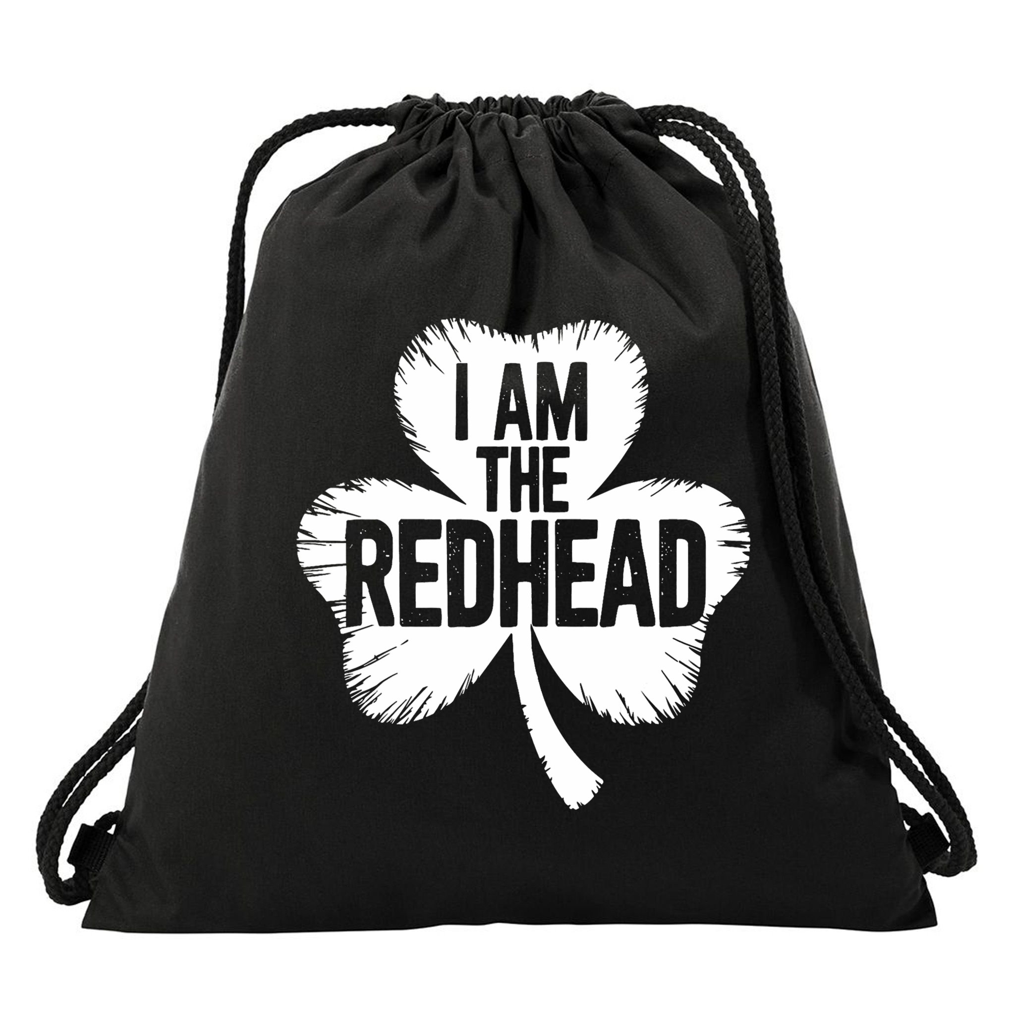I Am The Redhead St Patricks Day Drawstring Bag