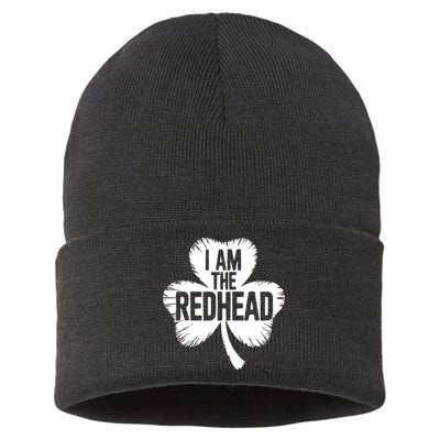 I Am The Redhead St Patricks Day Sustainable Knit Beanie