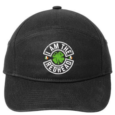 I Am The Redhead Dibs On The Redhead Funny St Patricks Day 7-Panel Snapback Hat