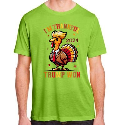 I Am Thankful That Trump Won Usa Thanksgiving Turkey Thanks Adult ChromaSoft Performance T-Shirt