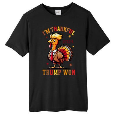 I Am Thankful That Trump Won Usa Thanksgiving Turkey Thanks Tall Fusion ChromaSoft Performance T-Shirt