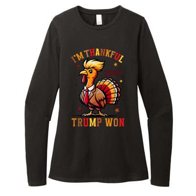 I Am Thankful That Trump Won Usa Thanksgiving Turkey Thanks Womens CVC Long Sleeve Shirt