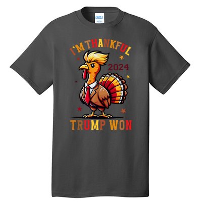 I Am Thankful That Trump Won Usa Thanksgiving Turkey Thanks Tall T-Shirt