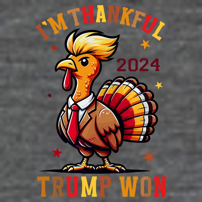 I Am Thankful That Trump Won Usa Thanksgiving Turkey Thanks Flatbill Hat