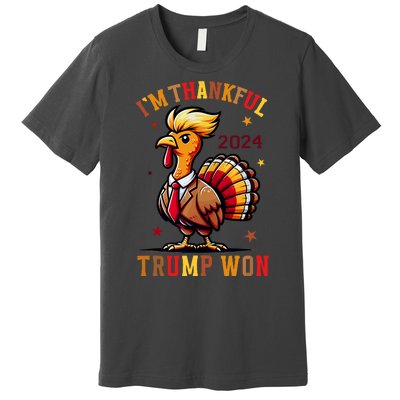 I Am Thankful That Trump Won Usa Thanksgiving Turkey Thanks Premium T-Shirt