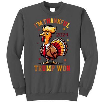 I Am Thankful That Trump Won Usa Thanksgiving Turkey Thanks Tall Sweatshirt