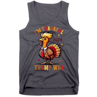 I Am Thankful That Trump Won Usa Thanksgiving Turkey Thanks Tank Top