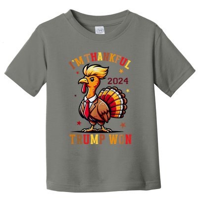 I Am Thankful That Trump Won Usa Thanksgiving Turkey Thanks Toddler T-Shirt