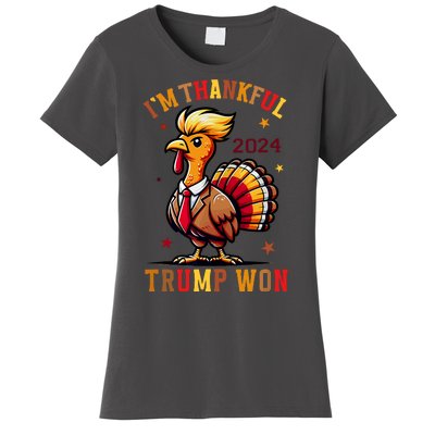 I Am Thankful That Trump Won Usa Thanksgiving Turkey Thanks Women's T-Shirt