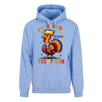 I Am Thankful That Trump Won Usa Thanksgiving Turkey Thanks Unisex Surf Hoodie