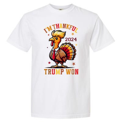 I Am Thankful That Trump Won Usa Thanksgiving Turkey Thanks Garment-Dyed Heavyweight T-Shirt