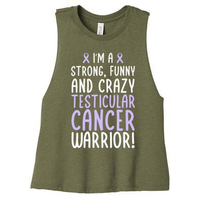 Im A Testicular Cancer Warrior! Testicular Cancer Awareness Gift Women's Racerback Cropped Tank