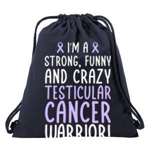 Im A Testicular Cancer Warrior! Testicular Cancer Awareness Gift Drawstring Bag