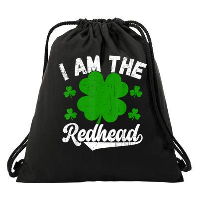 I Am The Redhead Dibs on The Redhead Funny St Patricks day Drawstring Bag