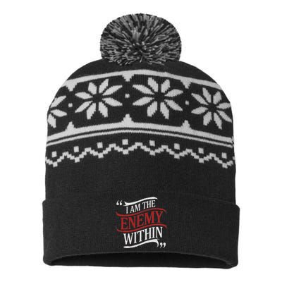 I Am The Enemy Within USA-Made Snowflake Beanie