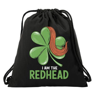 I Am The Redhead Dibs On The Redhead Funny St. Patricks Day  Drawstring Bag