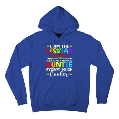 I Am The Lesbian Auntie Matching Pride Lgbt Heart Lesbian Funny Gift Hoodie