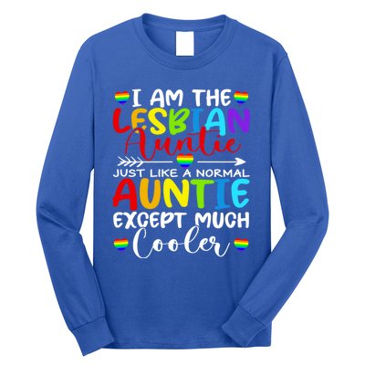 I Am The Lesbian Auntie Matching Pride Lgbt Heart Lesbian Funny Gift Long Sleeve Shirt