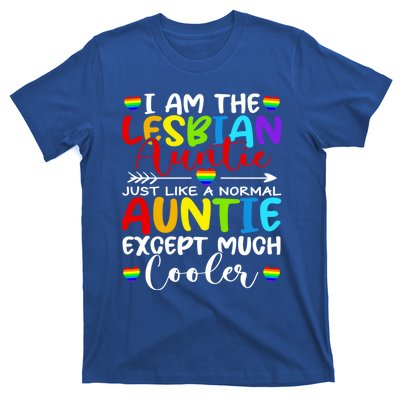 I Am The Lesbian Auntie Matching Pride Lgbt Heart Lesbian Funny Gift T-Shirt