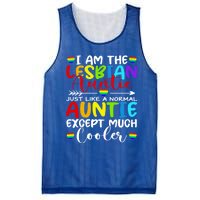 I Am The Lesbian Auntie Matching Pride Lgbt Heart Lesbian Funny Gift Mesh Reversible Basketball Jersey Tank