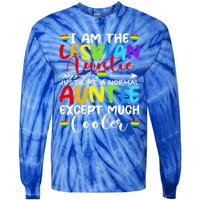 I Am The Lesbian Auntie Matching Pride Lgbt Heart Lesbian Funny Gift Tie-Dye Long Sleeve Shirt