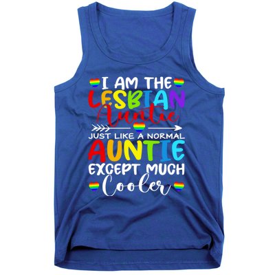 I Am The Lesbian Auntie Matching Pride Lgbt Heart Lesbian Funny Gift Tank Top