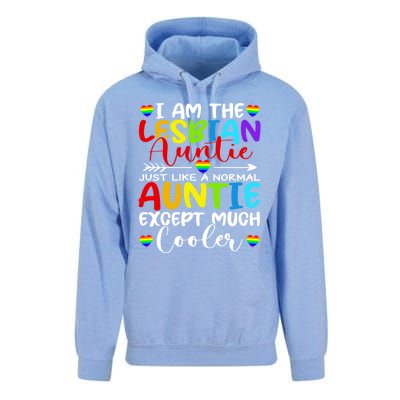 I Am The Lesbian Auntie Matching Pride Lgbt Heart Lesbian Funny Gift Unisex Surf Hoodie