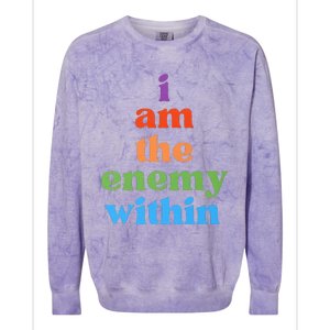 I Am The Enemy Within Vote For Kamala Anti Trump Colorblast Crewneck Sweatshirt