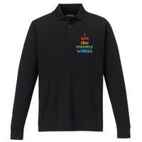 I Am The Enemy Within Vote For Kamala Anti Trump Performance Long Sleeve Polo