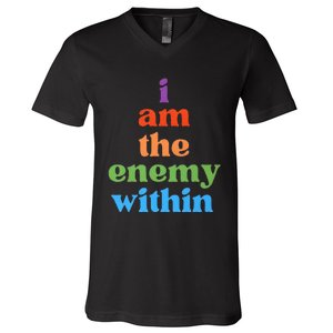 I Am The Enemy Within Vote For Kamala Anti Trump V-Neck T-Shirt