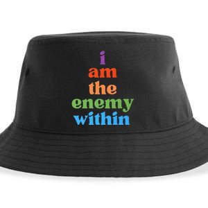 I Am The Enemy Within Vote For Kamala Anti Trump Sustainable Bucket Hat