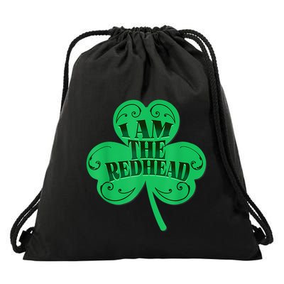 I Am The Redhead Dibs On The Redhead Funny St Patricks Day Drawstring Bag