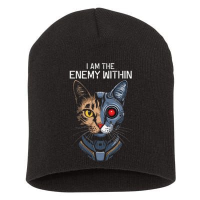 I Am The Enemy Within Short Acrylic Beanie