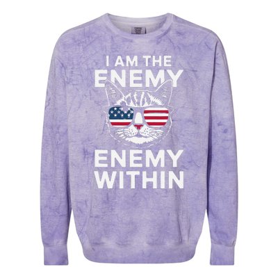 I Am The Enemy Within Colorblast Crewneck Sweatshirt