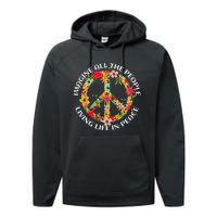 Imagine All The People Living Life In Peace Performance Fleece Hoodie