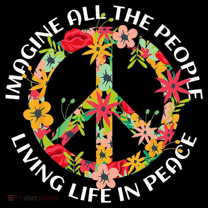 Imagine All The People Living Life In Peace Tall T-Shirt