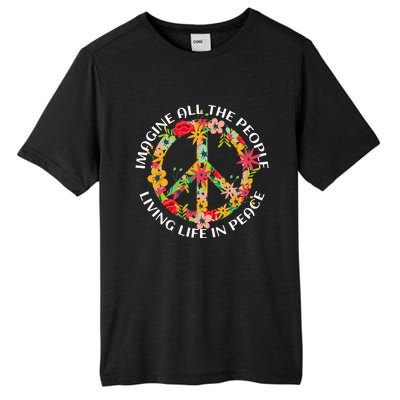 Imagine All The People Living Life In Peace Tall Fusion ChromaSoft Performance T-Shirt