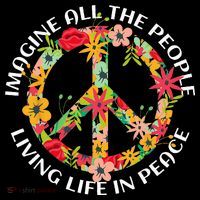 Imagine All The People Living Life In Peace Ladies Essential Flowy Tank