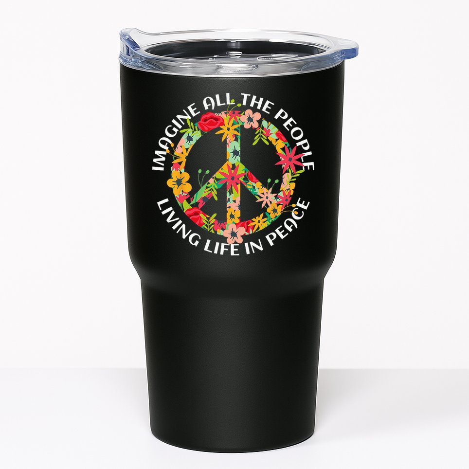 Imagine All The People Living Life In Peace Tumbler