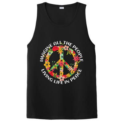 Imagine All The People Living Life In Peace PosiCharge Competitor Tank