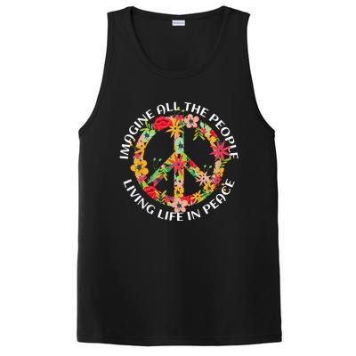 Imagine All The People Living Life In Peace PosiCharge Competitor Tank