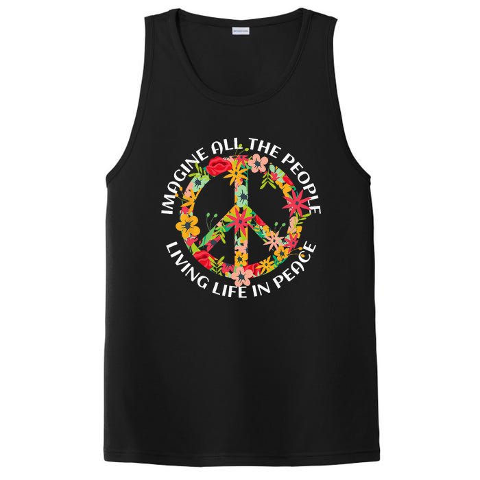 Imagine All The People Living Life In Peace PosiCharge Competitor Tank