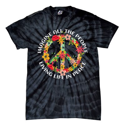 Imagine All The People Living Life In Peace Tie-Dye T-Shirt