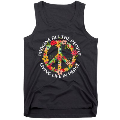 Imagine All The People Living Life In Peace Tank Top